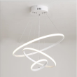 Lustra LED rotunda suspendata moderna 200x400x600mm, alb/negru, aluminiu si silicon OVK-PL5021-600