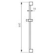Suport ajustabil pentru dus crom RAIL1.0 FERRO