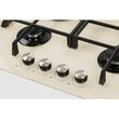 Plita incorporabila LDK Cordoba WOK JZ4BEIJE60, Gaz, 4 arzatoare, WOK, Aprindere electrica, Gratare fonta, Siguranta, 60 cm, Bej