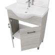 Set Baza 2 usi cu Lavoar consola cm 75( maner smile) si Oglinda cu Dulapior DX si iluminat led , 75cm 4405 + 4423d