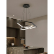 Lustra LED hexagonala minimalista suspendata 400x600mm negru, aluminiu si silicon OVK-PL5243-600