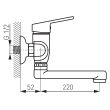 Baterie perete lavoar/bucatarie Smile BSM5 FERRO