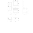 Set mobilier baie 65cm Viejo Rustic cu Lavoar si Oglinda