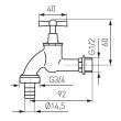 Robinet sfera scurgere 1/2" KCC1B FERRO