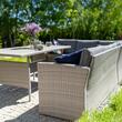 Set coltar cu masa Family din polirattan, pentru 5 persoane, gri