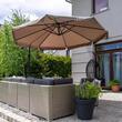 Umbrela de gradina cu brat extensibil,300cm x 250cm, culoare maro