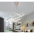 Lustra LED rotunda suspendata moderna 200x400x600mm, alb/negru, aluminiu si silicon OVK-PL5021-600