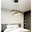 Lustra LED hexagonala minimalista suspendata 400x600mm negru, aluminiu si silicon OVK-PL5243-600