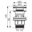 Ventil click-clack cu preaplin 1/4" G1 S287PP-B FERRO