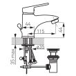 Baterie stativa lavoar Smile BSM2 FERRO
