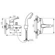 Baterie perete cada/dus Basic BBC11 FERRO