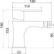 Baterie stativa bideu Titania Fresh 96011.0 FERRO