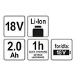 Acumulator Li-Ion 18V, 2Ah YT-82842