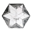 Gresie portelanata tip marmura, hexagonala, Geohex Grey Decor Matt 20x23 cm, Gri