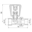 Robinet drept radiator tur 1/2" ZG2Y FERRO
