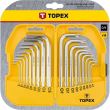 Set chei scurte hexagonale si torx 18 piese TOPEX 35D952