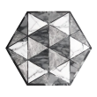 Gresie portelanata tip marmura, hexagonala, Geohex Grey Decor Matt 20x23 cm, Gri