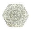 Gresie portelanata tip marmura, hexagonala, Lace Cappucino Mix Decor mat 20x23 cm 0200*0232