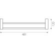 Portprosop dublu 45 cm Audrey AD08 FERRO