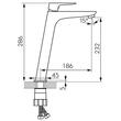 Baterie stativa lavoar inalta Vitto VerdeLine, crom BVI2LVL