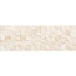 Piesa decorativa Dec Cubik Travertin, model mozaic, A071, 25x75 cm, culoare crem, finisaj lucios, 1,51 mp/cutie