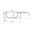 Chiuveta de bucatarie dreptunghiulara Dr. Gans Techno 760 culoare negru