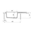Chiuveta de bucatarie dreptunghiulara Techno 760 culoare gri