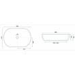Lavoar pentru blat, ceramic Rea Cleo Black Aiax, 410x605x140 mm, finisaj mat, REA-U6625