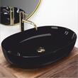 Lavoar pentru blat, ceramic Rea Cleo Black Aiax, 410x605x140 mm, finisaj mat, REA-U6625