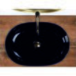 Lavoar pentru blat, ceramic Rea Cleo Black Aiax, 410x605x140 mm, finisaj mat, REA-U6625