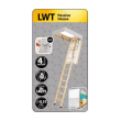 Scara modulara din lemn pentru acces pod/mansarda Fakro LWT Passive House, Alb/Natur, 62x122x280 cm