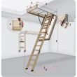 Scara modulara din lemn pentru acces pod/mansarda Fakro LWT Passive House, Alb/Natur, 62x122x280 cm