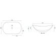 Lavoar pentru blat, ceramic Rea Royal 60 culoare alb, finisaj lucios, 615 mm x 355 mm