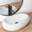 Lavoar pentru blat, ceramic Rea Amanda 54 culoare alb, finisaj lucios, 550 mm x 375 mm