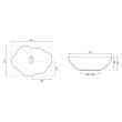 Lavoar pentru blat, ceramic Rea Pearl Black Gold culoare auriu cu negru, finisaj mat, 390 mm x 390 mm