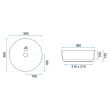 Lavoar pentru blat, ceramic Rea Sami BLACK mat culoare negru, finisaj mat, 360 mm x 360 mm