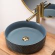 Lavoar pentru blat, ceramic Rea Ashley Blue, 400 x 400 x 125 mm mm, finisaj lucios, REA-U4663