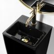 Lavoar stativ pe podea freestanding Kamila Black culoare negru, finisaj lucios, 325 mm x 325 mm