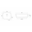 Lavoar pentru blat, ceramic Rea Mona Slim White, 505 x 400 x140 mm, REA-U6300