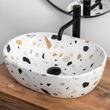 Lavoar pentru blat, ceramic Rea Amelia Terazzo, 480 x 345 x 135 mm, REA-U6593