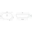 Lavoar pentru blat, ceramic Rea Amelia Terazzo, 480 x 345 x 135 mm, REA-U6593
