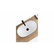 Lavoar pentru blat, ceramic Rea Royal Black/White, 625 x 360 x 150 mm, finisaj lucios, REA-U6600