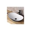 Lavoar pentru blat, ceramic Rea Royal Black/White, 625 x 360 x 150 mm, finisaj lucios, REA-U6600
