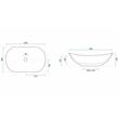Lavoar pentru blat, ceramic Rea Royal Black/White, 625 x 360 x 150 mm, finisaj lucios, REA-U6600