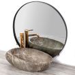 Lavoar pentru blat, ceramic Rea Roxy B Stone NATURE culoare gri model piatra marmorat, finisaj mat, 490 mm x 310 mm