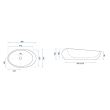 Lavoar pentru blat, ceramic Rea Roxy B Stone NATURE culoare gri model piatra marmorat, finisaj mat, 490 mm x 310 mm