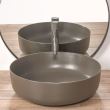Lavoar pentru blat, ceramic Rea Elma Grey, 450 x 450 x 140 mm, REA-U8495