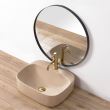 Lavoar pentru blat, ceramic Rea Luiza Bej, 500 x 425 x 155 mm, finisaj mat, REA-U9609