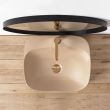 Lavoar pentru blat, ceramic Rea Luiza Bej, 500 x 425 x 155 mm, finisaj mat, REA-U9609