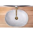 Lavoar pentru blat, ceramic Rea Lara culoare gri marmorat, finisaj mat, 350 mm x 485 mm